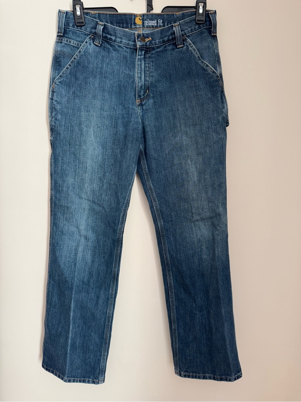 Carhartt Relaxed Fit Jeans Men’s 32x30 Blue Denim Straight Leg Workwear Pants